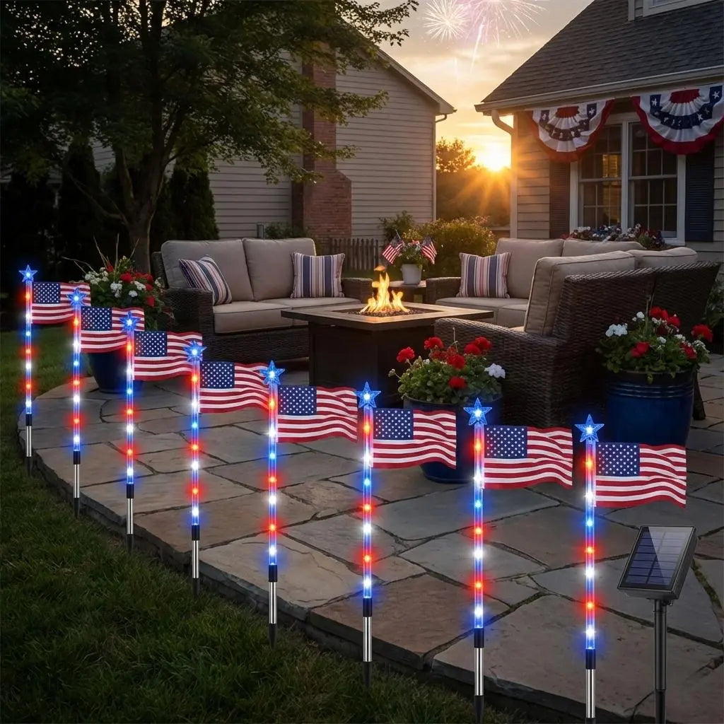 4-Pack Solar LED Sunflower Garden Lights, Energy Efficient Garden Lighting Decorations, Night Lights for Terrace, Lawn, Deck and Porch Decorations, IPX4 Waterproof, Durable Plastic Flower Solar Garden Lights