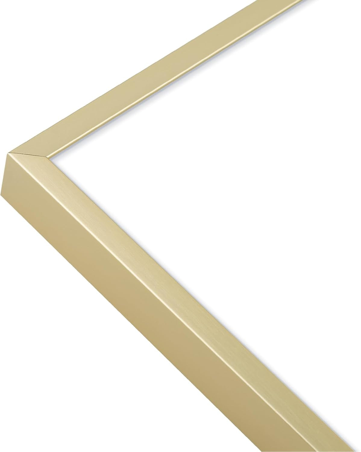 , 8X8 Aluminum Picture Frame - 8 X 8 Gold Frame with Removable Mat for 4 X 4 Photo - 8 by 8 Durable Metal Frame with Real Glass - Sawtooth Hanger for Easy Wall Display - 1 Pack
