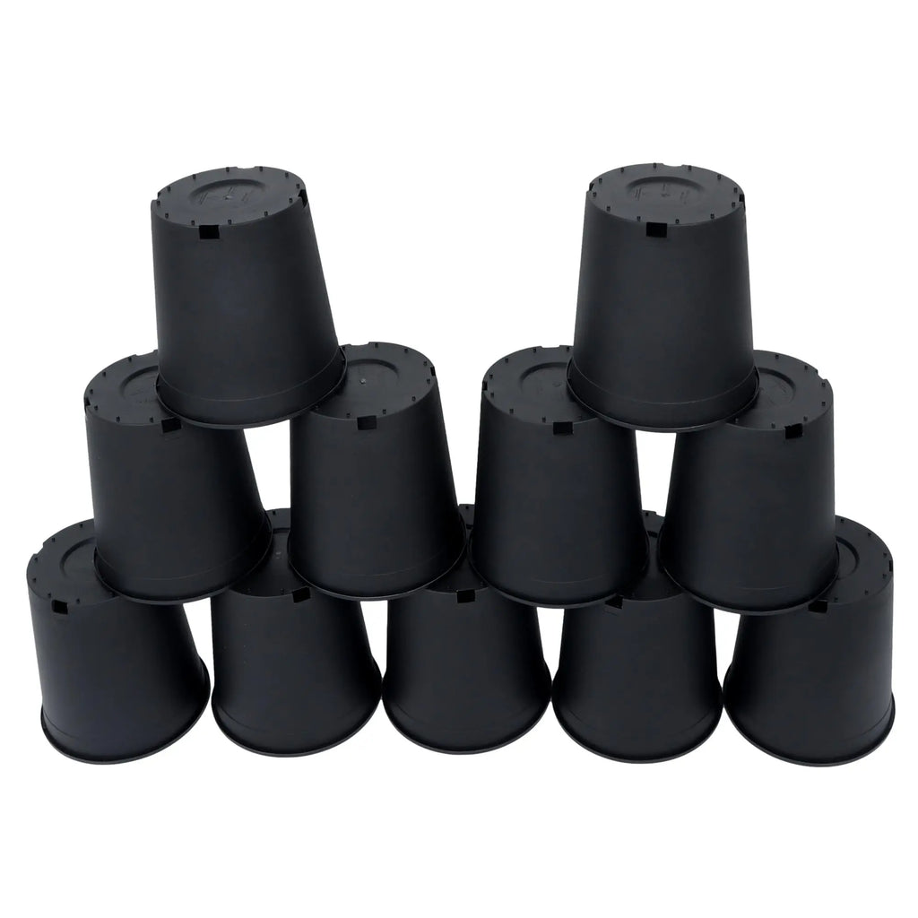 Findmall 10PC Black Trade Gal Root Garden Containers, Premium Nursery Garden Planters, Flower Pots for Home Improvement, Garden Planter, Flower Pot,Summervibes