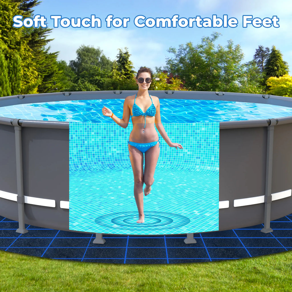 Aquajoyer Thicker Heavy Duty Pool Liner Pad for above Ground Pool, Pool Padding Underlayment for Pool Bottom, Protects Pool Prevents Punctures Weed Barrier Comfortable Underfoot