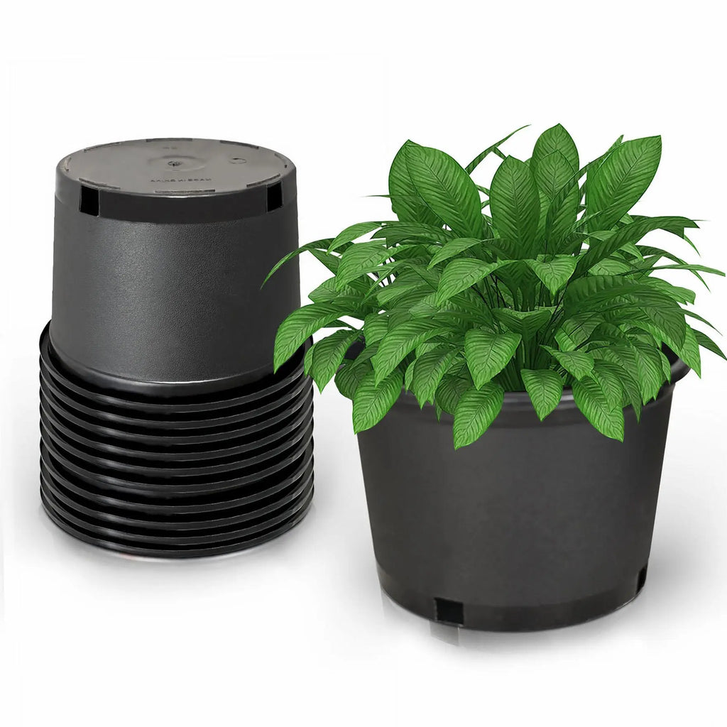 Findmall 10PC Black Trade Gal Root Garden Containers, Premium Nursery Garden Planters, Flower Pots for Home Improvement, Garden Planter, Flower Pot,Summervibes