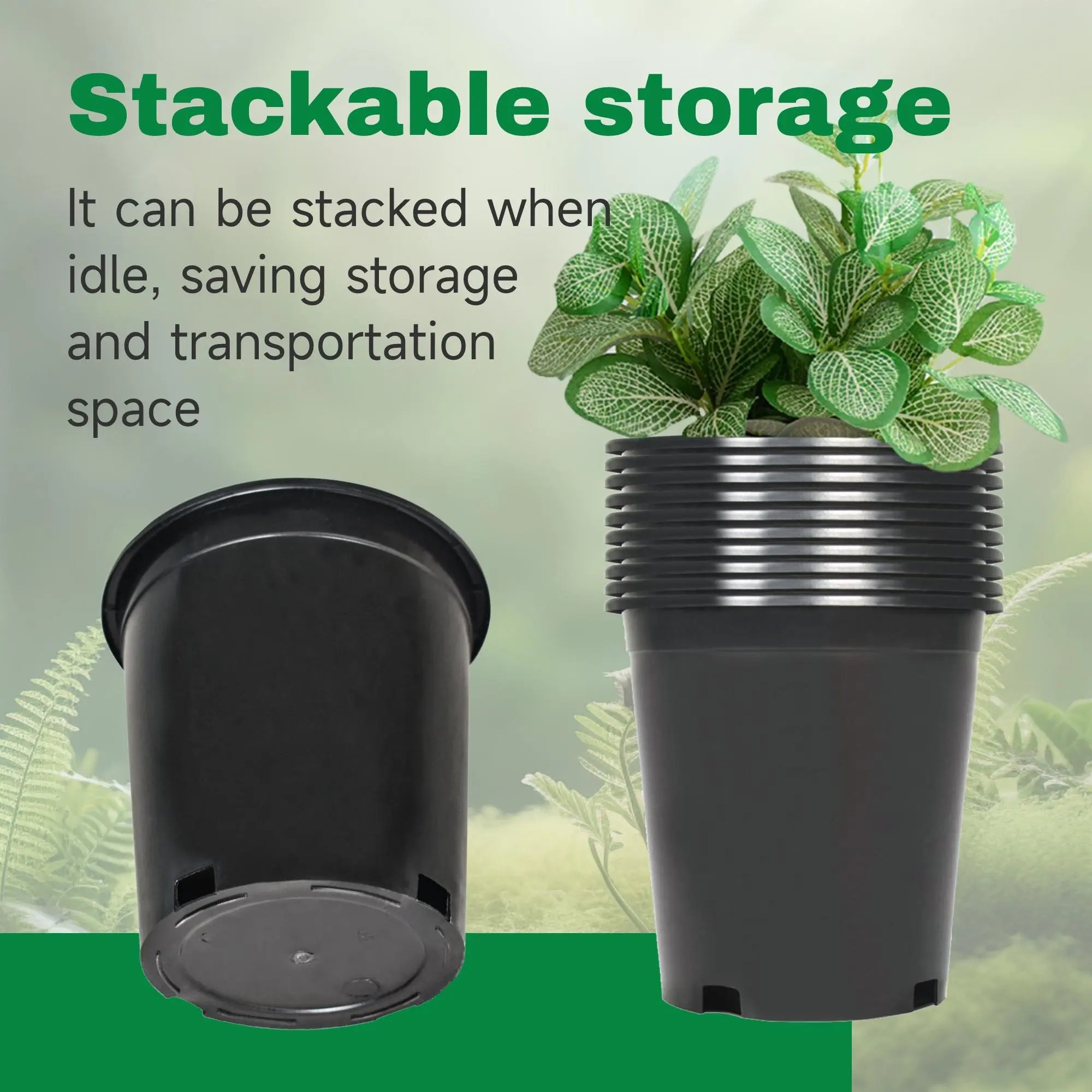 Findmall 10PC Black Trade Gal Root Garden Containers, Premium Nursery Garden Planters, Flower Pots for Home Improvement, Garden Planter, Flower Pot,Summervibes