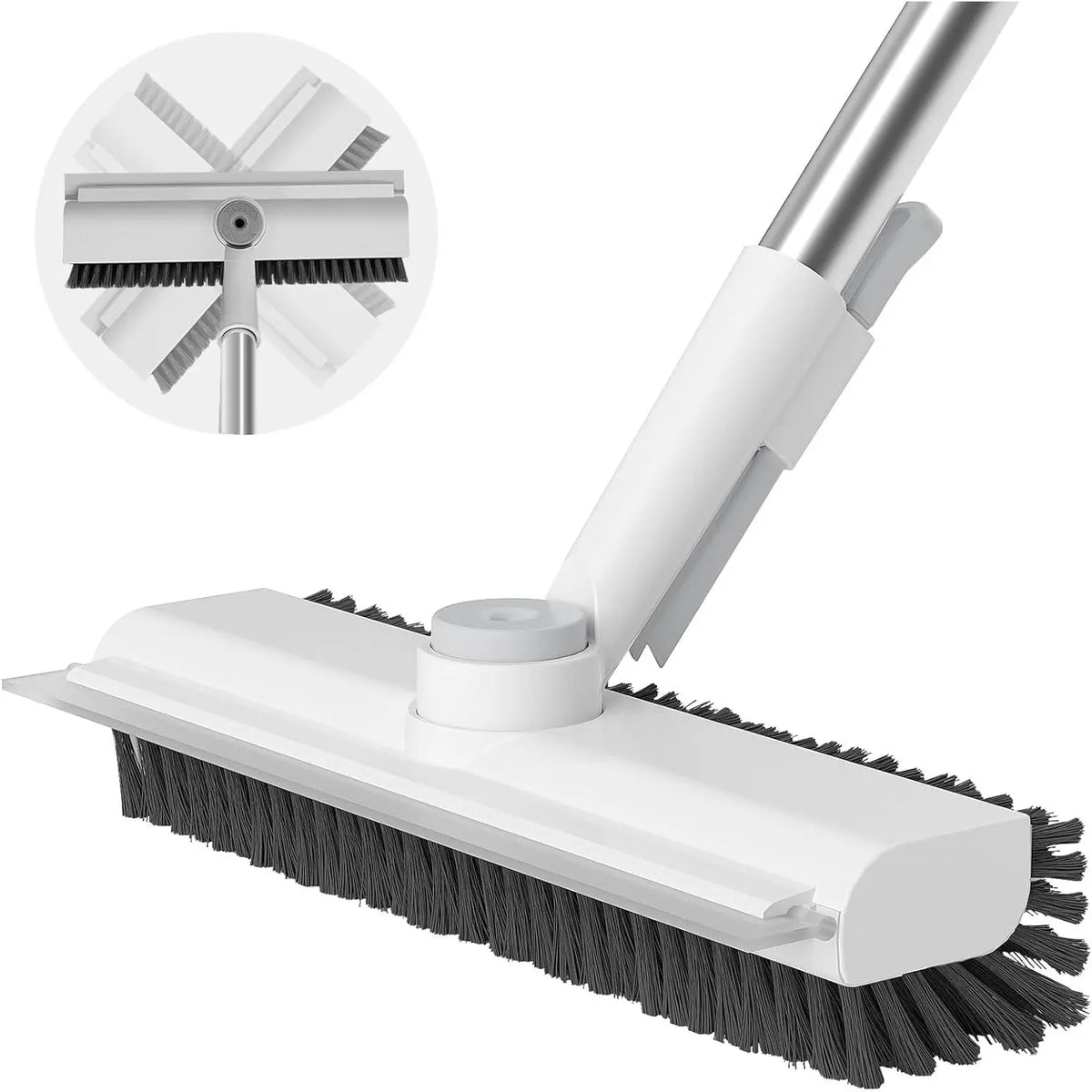 AIR U Floor Scrub Brush Bathtub Brush with Long Handle 3 in 1 Scrape and Heavy-Duty Stiff Bristle Scrubber Brush for Cleaning Shower Bathroom Patio Garage Kitchen Wall and Deck Cleaning Supplies for Home Essential Items for Home Christmas Gifts